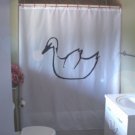 Bath Shower Curtain swan cygnus beauty rare bird urd song