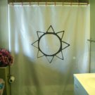 Bath Shower Curtain sun shine simple design triangle circle