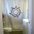 Bath Shower Curtain sun corona outline ray shine solar light
