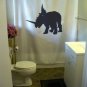 Bath Shower Curtain styracosaurus dinosaur horn spike lizard