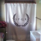 Bath Shower Curtain SPQR senate people Rome Roman laurel &