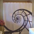 Bath Shower Curtain spiral staircase curve bend pattern curl