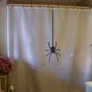 Bath Shower Curtain spider surprise hang thread phobia silk