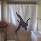 Bath Shower Curtain somersault acrobat dance head over heels