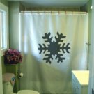 Bath Shower Curtain snow flake symmetry ice crystal six side