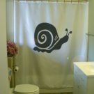 Bath Shower Curtain snail shell mollusc escargot slow pace