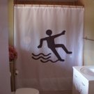 Bath Shower Curtain slippery when wet slipping hazard warn