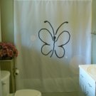 Bath Shower Curtain simple butterfly insect wing papillon