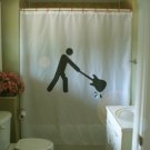 Bath Shower Curtain rock guitar smash after sound crack fury