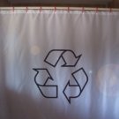 Bath Shower Curtain recycling symbol reduce reuse recycle