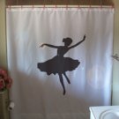 Bath Shower Curtain pretty ballerina girl female dancer pose