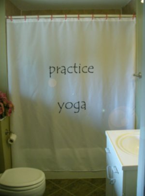 Bath Shower Curtain practice yoga inspire motivate practise