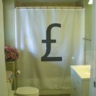 Bath Shower Curtain pound sterling symbol money British note