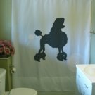 Bath Shower Curtain poodle dog breed canine pamper groom toy