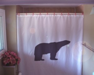 Bath Shower Curtain polar bear sea ice Arctic north pole