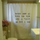 Bath Shower Curtain poem from a lost world symbol language