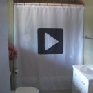 Bath Shower Curtain play symbol have fun no work today enjoy