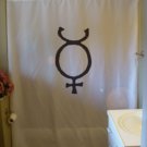 Bath Shower Curtain planet Mercury symbol astronomy god sign
