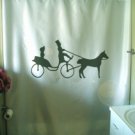 Bath Shower Curtain Phaeton four wheeled horse drawn vehicle