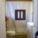 Bath Shower Curtain pause sign symbol think relax rest clear