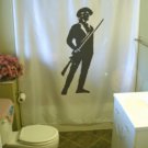 Bath Shower Curtain patriot america right revolution rifle