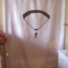 Bath Shower Curtain parasail parachute hang fall jump man