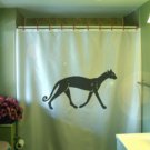 Bath Shower Curtain panther art deco nouveau jaguar big cat