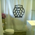 Bath Shower Curtain owl bird of prey hoot nocturnal night