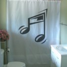 Bath Shower Curtain music notes musical sound pitch beam bar