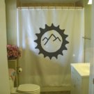 Bath Shower Curtain mountain native sun petroglyph rock cave