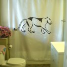 Bath Shower Curtain mountain lion petroglyph cave art rock