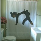 Bath Shower Curtain martial art kick block men fight honour