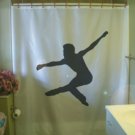 Bath Shower Curtain male ballet dancer jump dance man guy