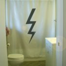 Bath Shower Curtain lightning bolt thunder electricity storm