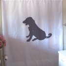 Bath Shower Curtain labrador retriever puppy pup dog friend