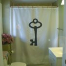 Bath Shower Curtain key old fashioned vintage Victorian lock