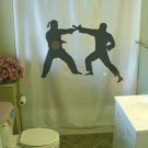 Bath Shower Curtain karate fight martial art combat contest