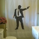 Bath Shower Curtain hit man suit gun mobster mob gangster