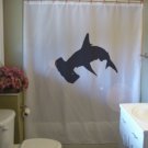 Bath Shower Curtain hammerhead shark ocean fish fin predator