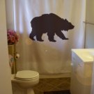 Bath Shower Curtain grizzly bear wild creature America black