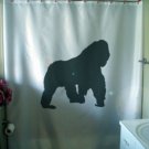 Bath Shower Curtain gorilla in the mist primate ape nature
