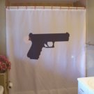 Bath Shower Curtain gun pistol hand austria polymer security conceal elite weapon