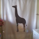 Bath Shower Curtain giraffe Africa savannah endangered