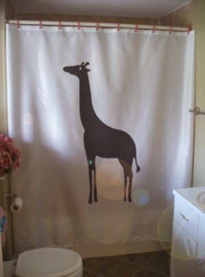 Bath Shower Curtain giraffe Africa savannah endangered