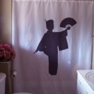 Bath Shower Curtain geisha lady fan Japan Japanese companion