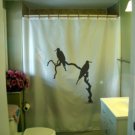 Bath Shower Curtain frigate bird pair branch tree water bill