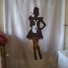 Bath Shower Curtain french maid classic sexy lady woman