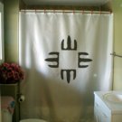 Bath Shower Curtain four winds primitive rock petroglyph