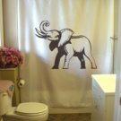 Bath Shower Curtain elephant trumpet trunk tusk ear african
