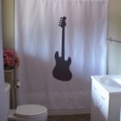 Bath Shower Curtain electric guitar music rock instrument
